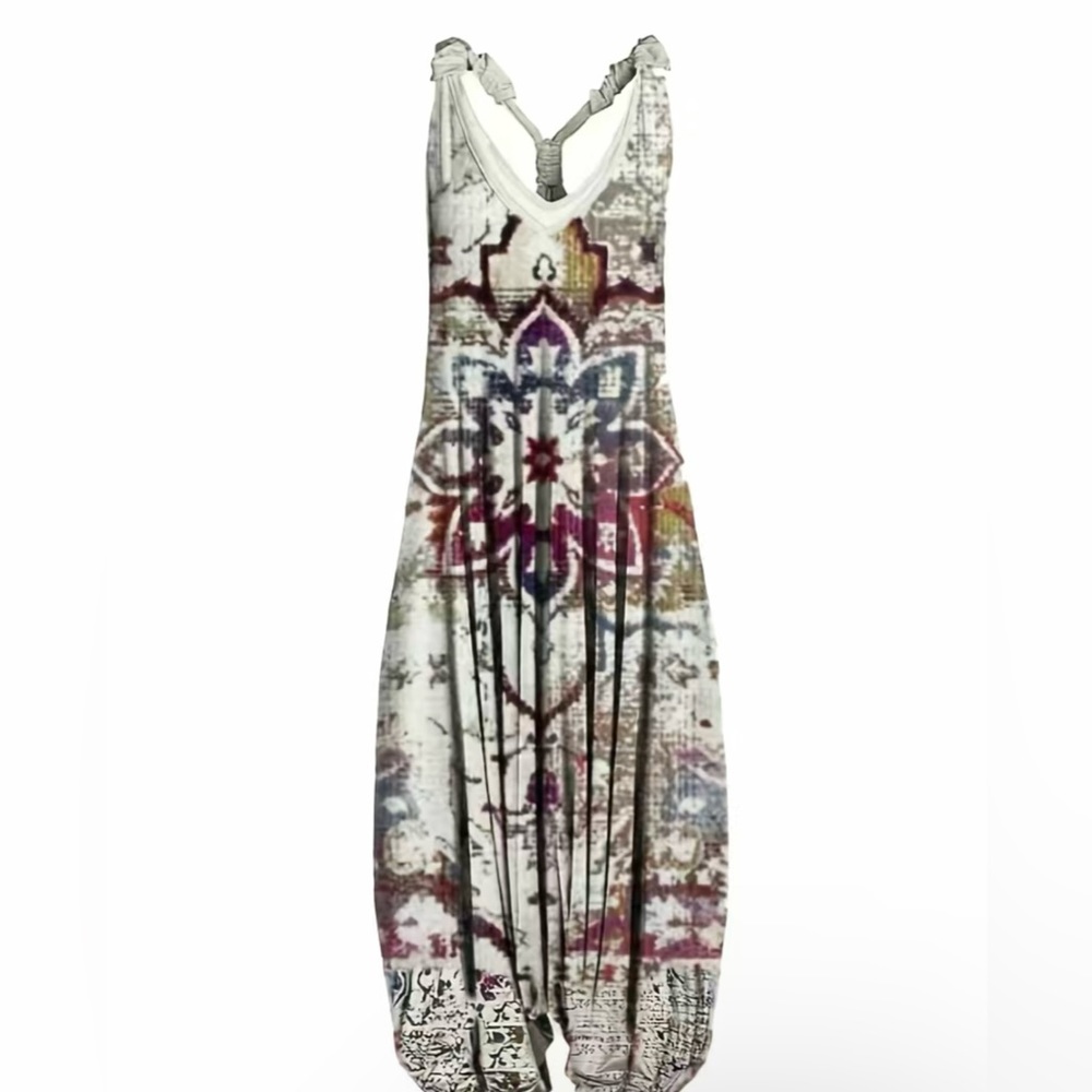 Mandala design Harem Romper, sz XL
